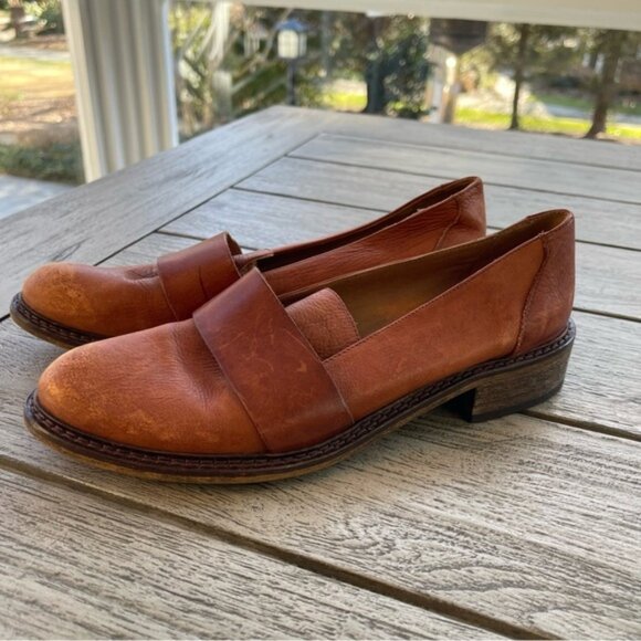 Free People Merit Distressed Leather Loafers Womens Size 39 - Picture 2 of 6